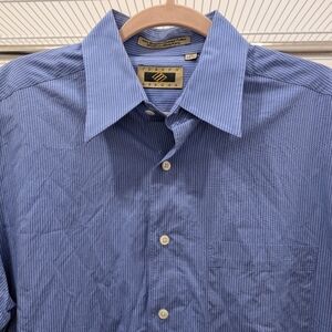 Joseph Abboud Blue Striped Button Down Shirt